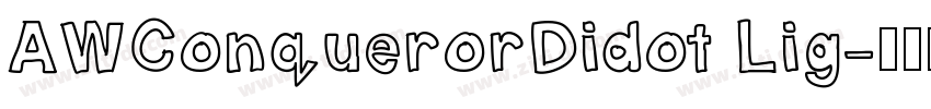 AWConquerorDidot Lig字体转换